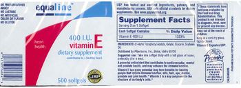 Equaline 400 IU Vitamin E - supplement