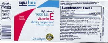 Equaline High Potency 1000 IU Vitamin E - supplement