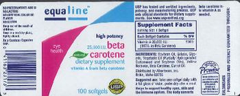 Equaline High Potency 25,000 IU Beta Carotene - supplement