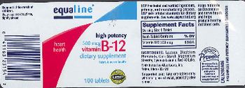 Equaline High Potency 500 mcg Vitamin B-12 - supplement