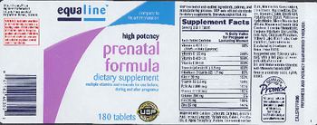 Equaline High Potency Prenatal Formula - supplement