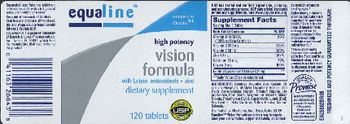 Equaline High Potency Vision Formula with Lutein, Antioxidants + Zinc - supplement