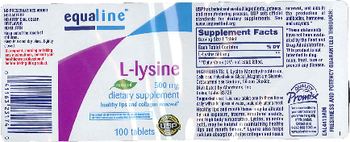 Equaline L-Lysine 500 mg - supplement