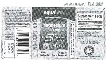 Equaline Magnesium 250 mg USP - supplement