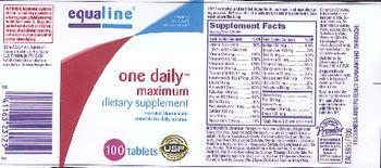Equaline One Daily Maximum - supplement