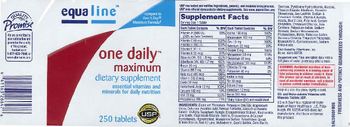 Equaline One Daily Maximum - supplement