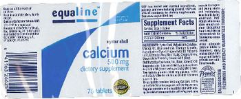 Equaline Oyster Shell Calcium 500 mg - supplement