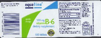 Equaline Vitamin B-6 100 mg - supplement