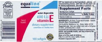 Equaline Water Dispersible 400 IU Vitamin E - supplement