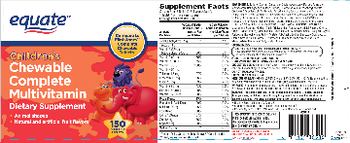 Equate Children's Chewable Complete Multivitamin - supplement