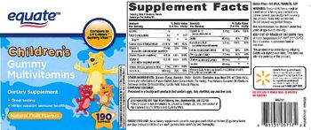 Equate Children's Gummy Multivitamins - supplement