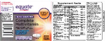 Equate Complete Multivitamin - balanced multivitamin multimineral supplement