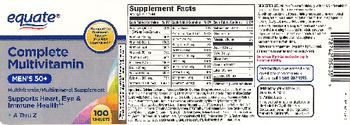 Equate Complete Multivitamin Men's 50+ - this statement has not been evaluated by the food and drug administration this product is not intend