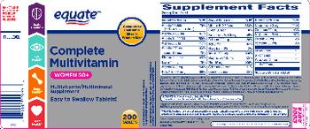 Equate Complete Multivitamin Women 50+ - multivitamin multimineral supplement