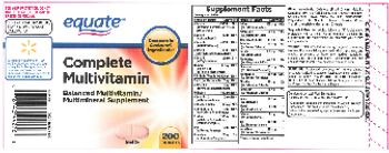 Equate Complete Multivitamin - balanced multivitamin multimineral supplement