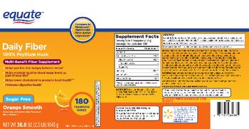 Equate Daily Fiber Orange Smooth - multibenefit fiber supplement