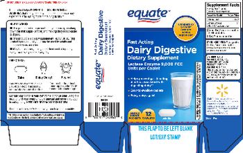 Equate Fast Acting Dairy Digestive - supplement