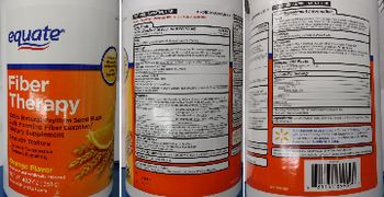Equate Fiber Therapy Orange Flavor - bulk forming fiber laxative supplement