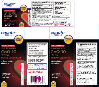 Equate High Absorption CoQ-10 100 mg - supplement
