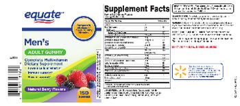 Equate Men?s Adult Gummy Natural Berry Flavors - complete multivitamin supplement