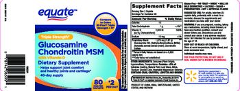 Equate Triple Strength Glucosamine Chondroitin MSM with Vitamin D - supplement