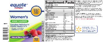 Equate Women?s Adult Gummy Natural Berry Flavors - complete multivitamin supplement