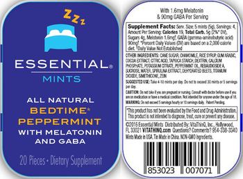 Essential Mints Bedtime Peppermint - supplement
