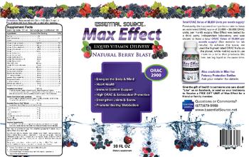 Essential Source Max Effect Natural Berry Blast - supplement