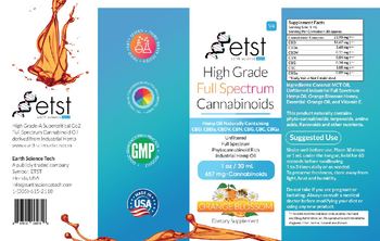 ETST Earth Science Tech High Grade Full Spectrum Cannabinoids 657 mg Orange Blossom - supplement