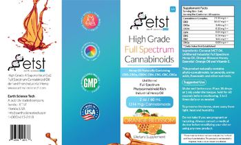 ETST Earth Science Tech High Grade Full Spectrum Cannabinoids Orange Blossom - supplement