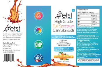 ETST Earth Science Tech High Grade Full Spectrum Cannabinoids Orange Blossom - supplement