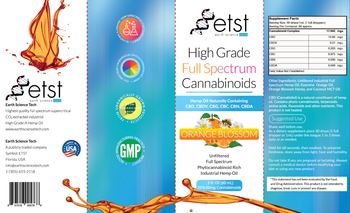 ETST Earth Science Tech High Grade Full Spectrum Cannabinoids Orange Blossom - 