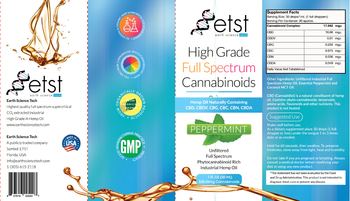 ETST Earth Science Tech High Grade Full Spectrum Cannabinoids Peppermint - 