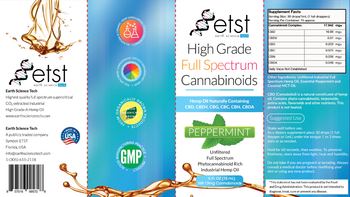 ETST Earth Science Tech High Grade Full Spectrum Cannabinoids Peppermint - 