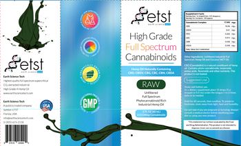 ETST Earth Science Tech High Grade Full Spectrum Cannabinoids Raw - 