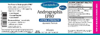 EuroMedica Andrographis EP80 400 mg - supplement