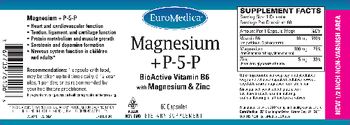 EuroMedica Magnesium + P-5-P - supplement