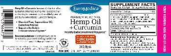 EuroMedica Premium European Hemp Oil + Curcumin - supplement