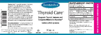 EuroMedica Thyroid Care - supplement