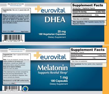 Eurovital DHEA 25 mg - supplement