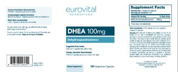 Eurovital Nutraceuticals DHEA 100 mg - supplement