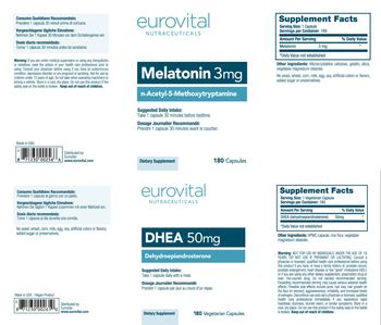 Eurovital Nutraceuticals DHEA 50 mg - supplement