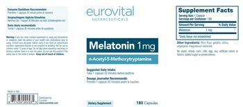 Eurovital Nutraceuticals Melatonin 1 mg - supplement