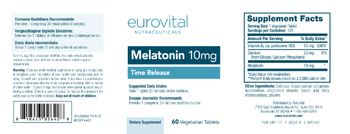 Eurovital Nutraceuticals Melatonin 10 mg - supplement
