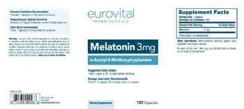 Eurovital Nutraceuticals Melatonin 3 mg - supplement