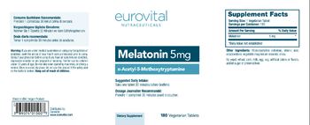 Eurovital Nutraceuticals Melatonin 5 mg - supplement