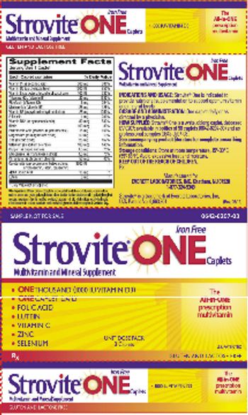 Everett Laboratories Strovite One Caplets Iron Free - multivitamin and mineral supplement