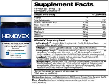 EVOchem Nutrition Hemovex Blue Raspberry - supplement