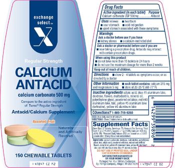 Exchange Select Calcium Antacid - antacidcalcium supplement