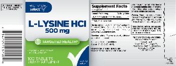 Exchange Select L-Lysine HCl 500 mg - supplement